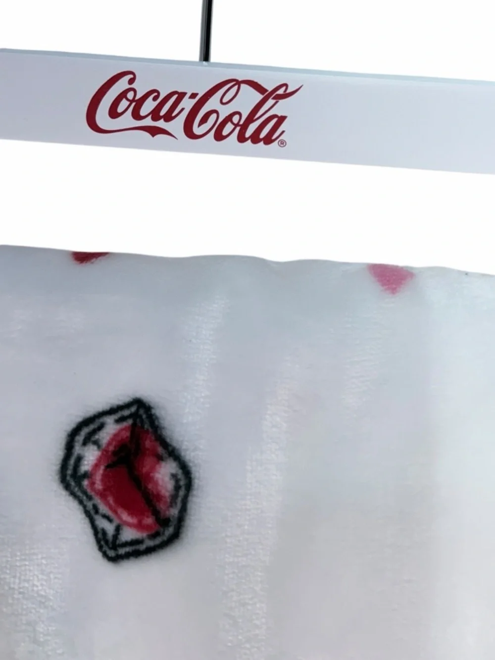 Coca Cola Velvet Plush Throw Blanket 60x70 Coke Bottle Hearts coke a cola New